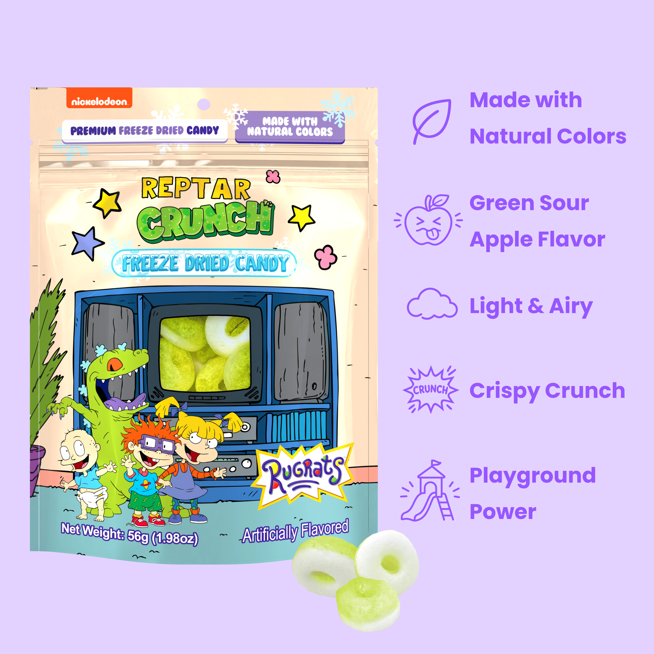 Rugrats Reptar Crunch Freeze Dried – Bubblegum Kids