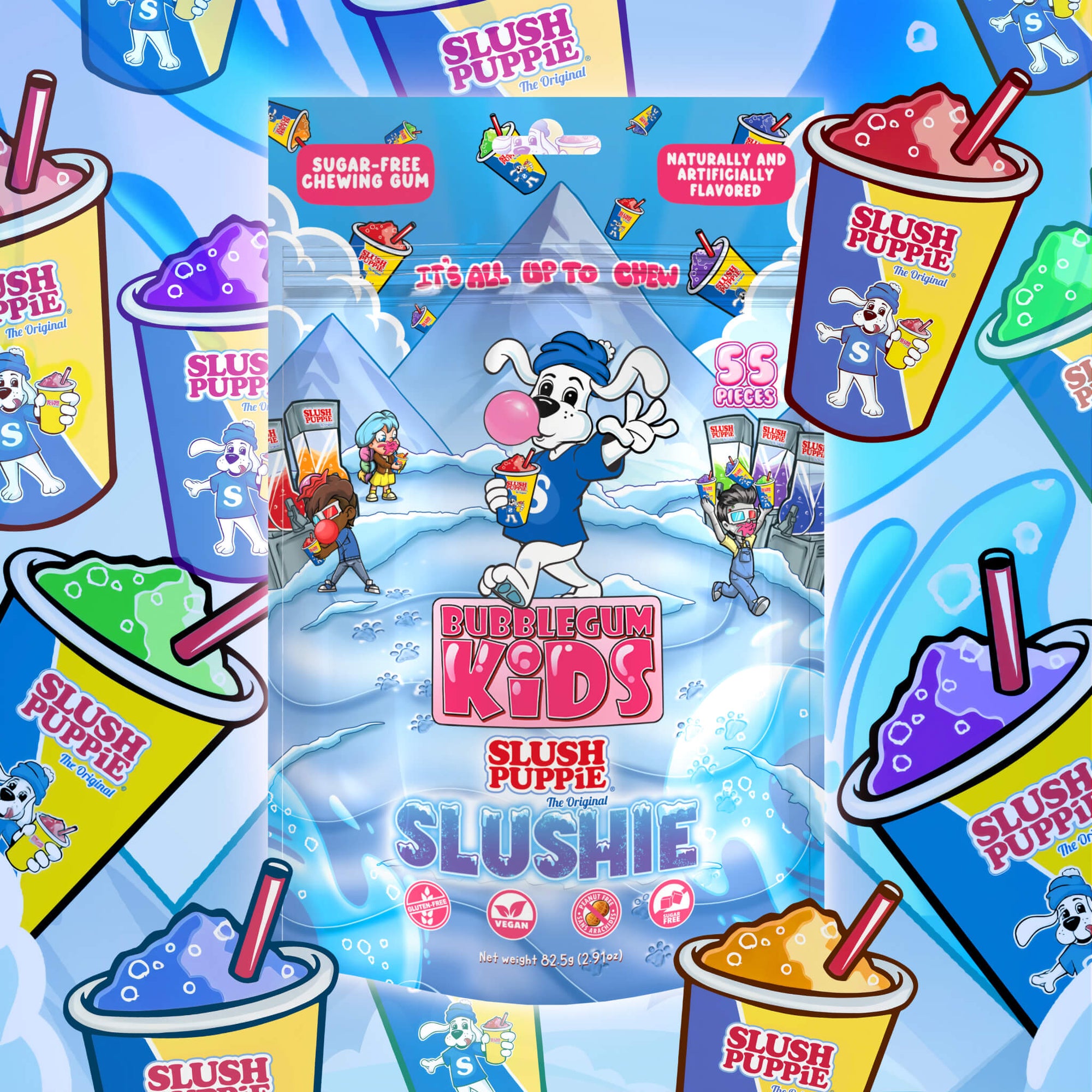 Slush Puppie Slushie Gum Illustration