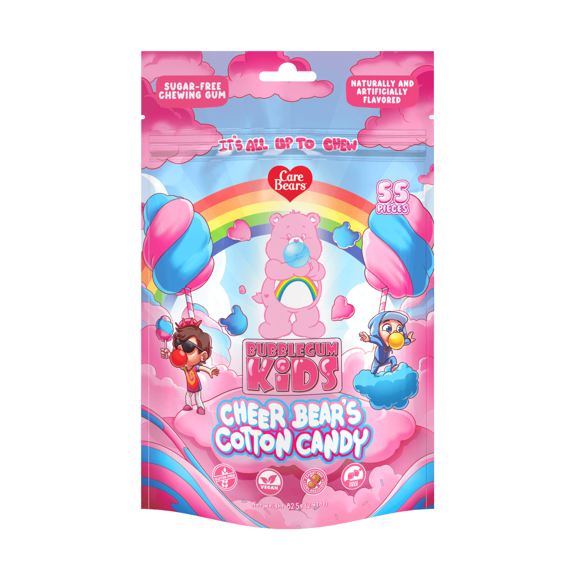 Cheer Bear's Cotton Candy Gum Packaging Front