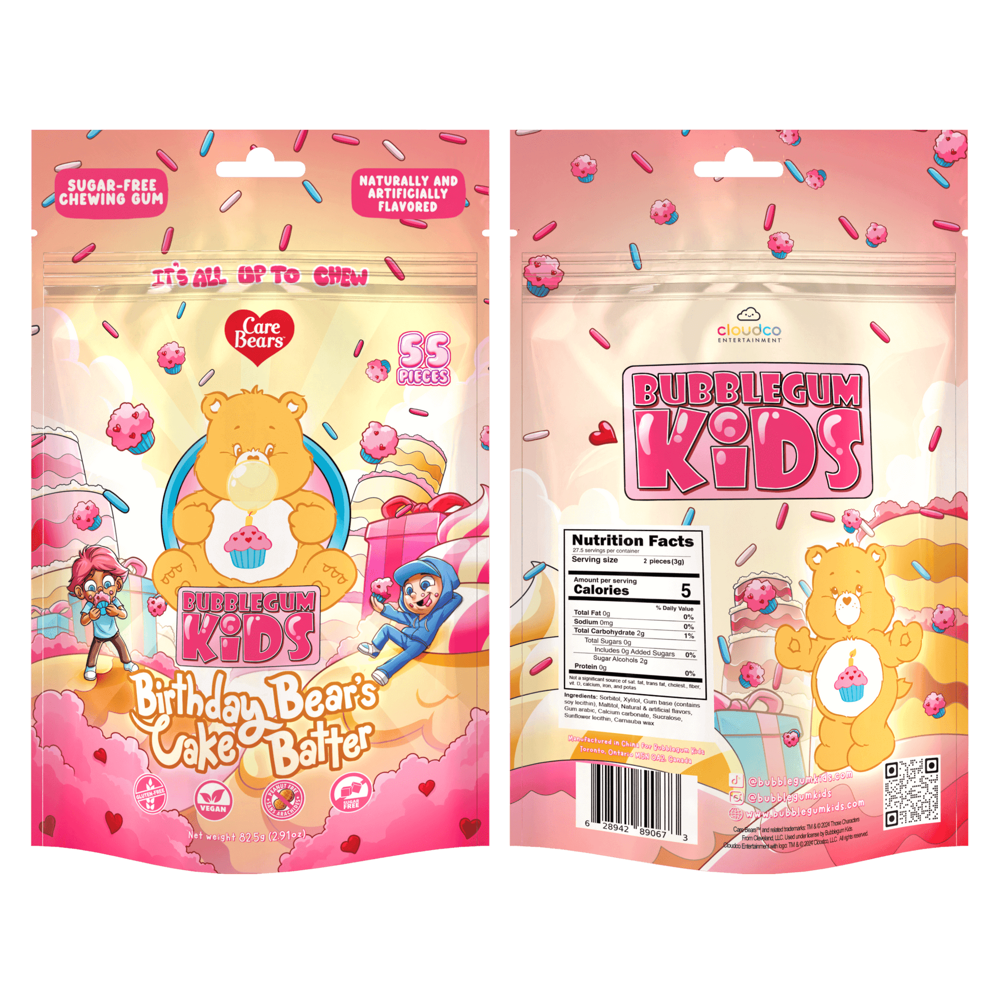 Birthday Bear's Cake Batter Packaging Front and Back