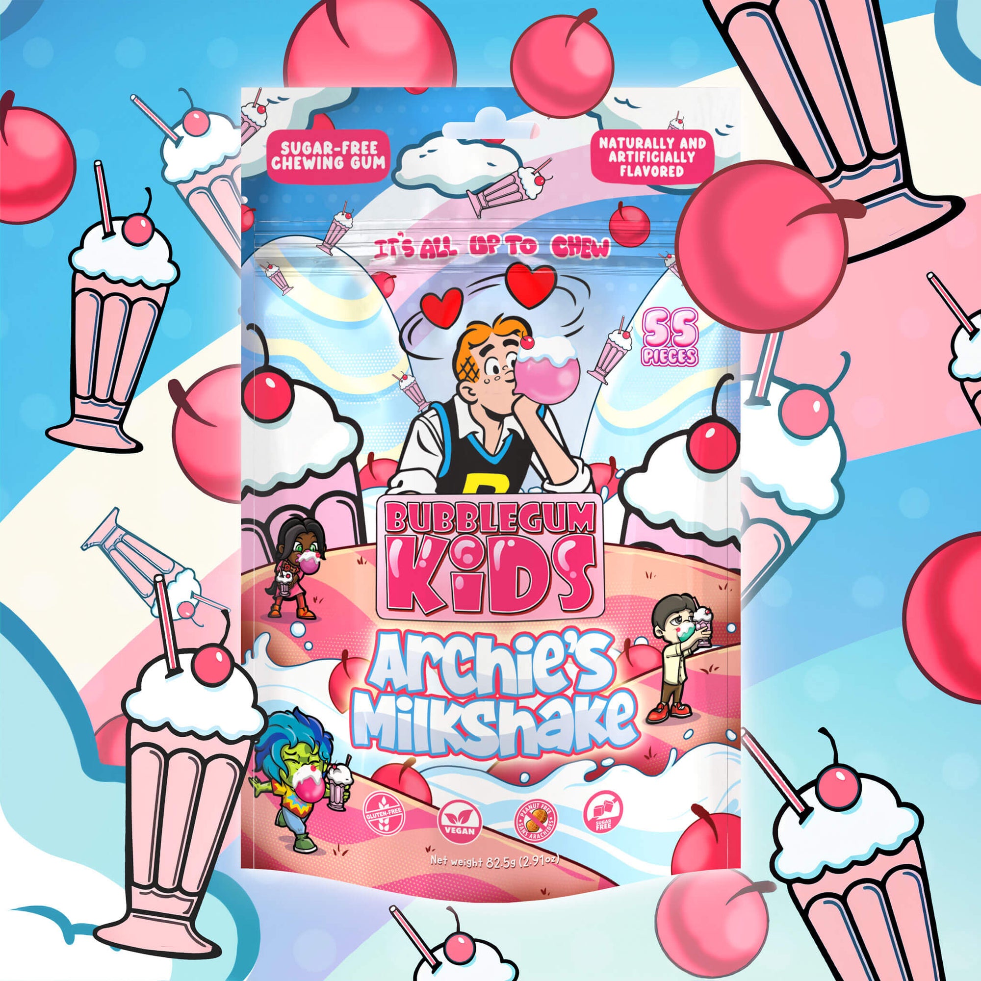 Archies Milkshake Gum by Bubble Gum Kids, Official Collaboration