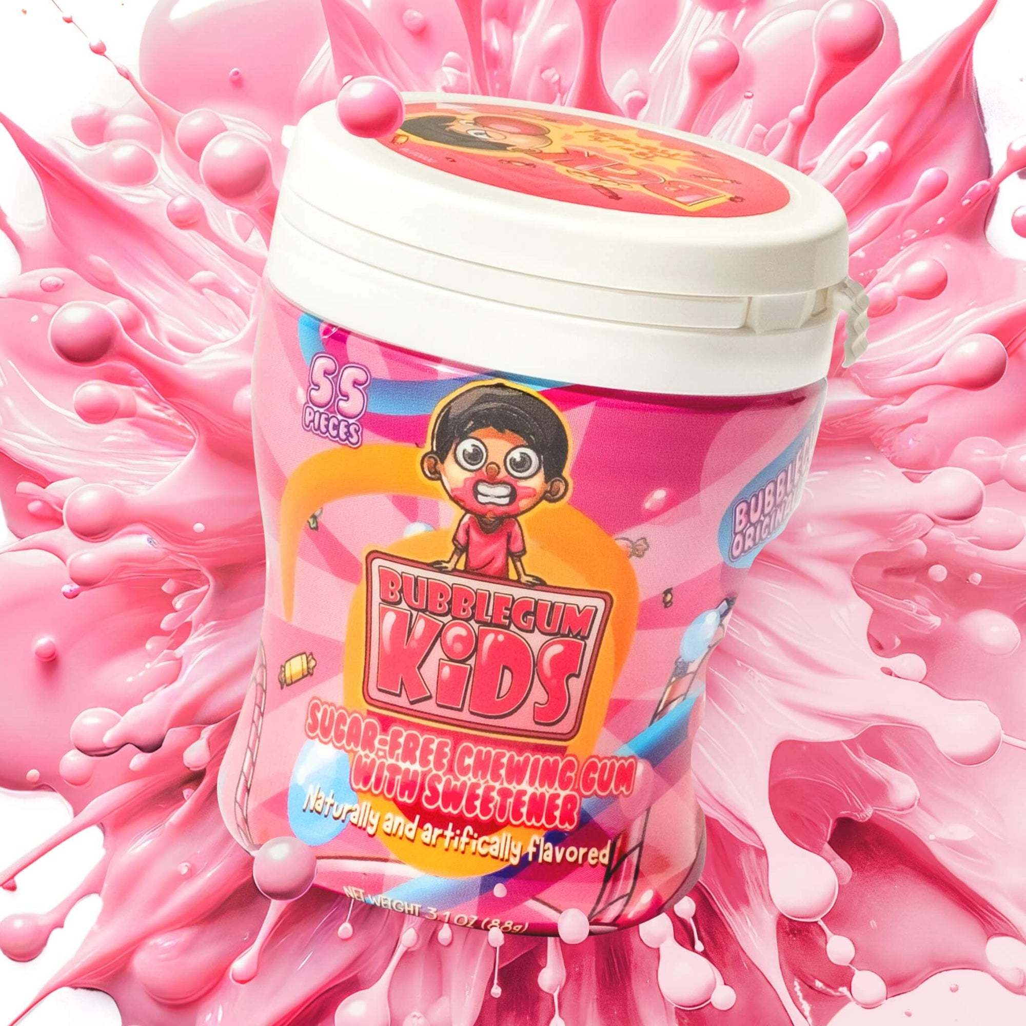 Bubblegum’s Original Blend with pink bubblegum background