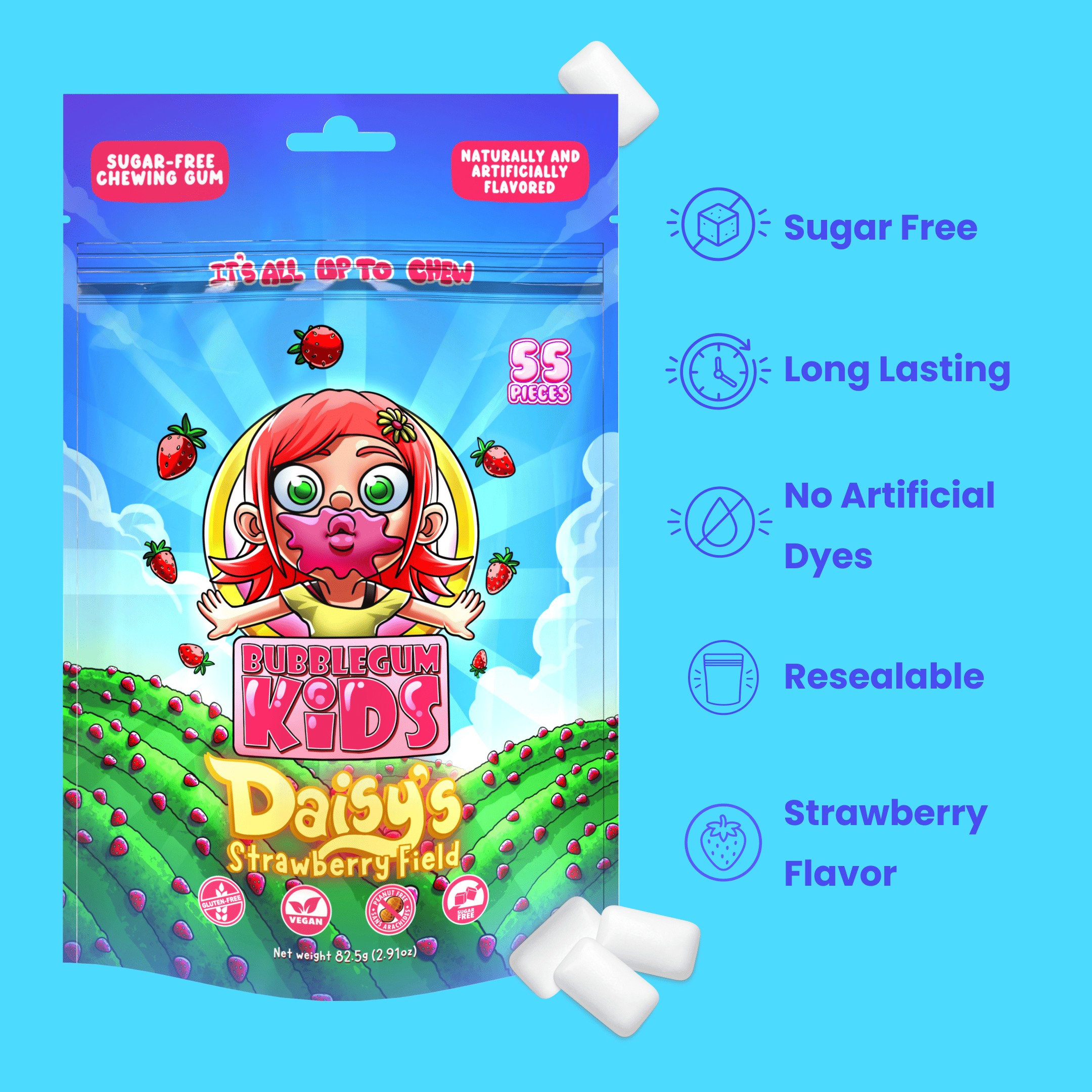 Daisy's Strawberry Field Gum