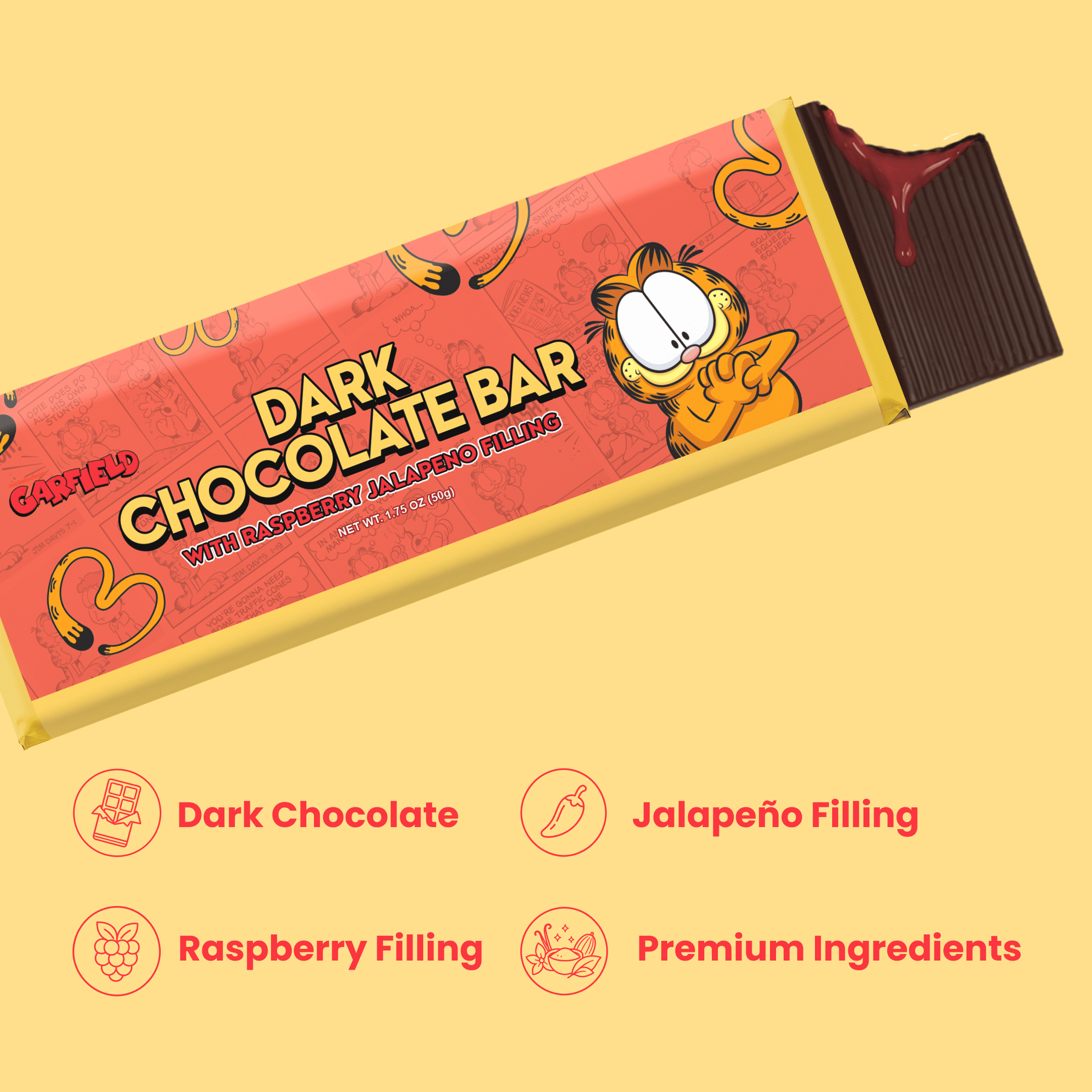 Garfield Raspberry Jalapeno Bar