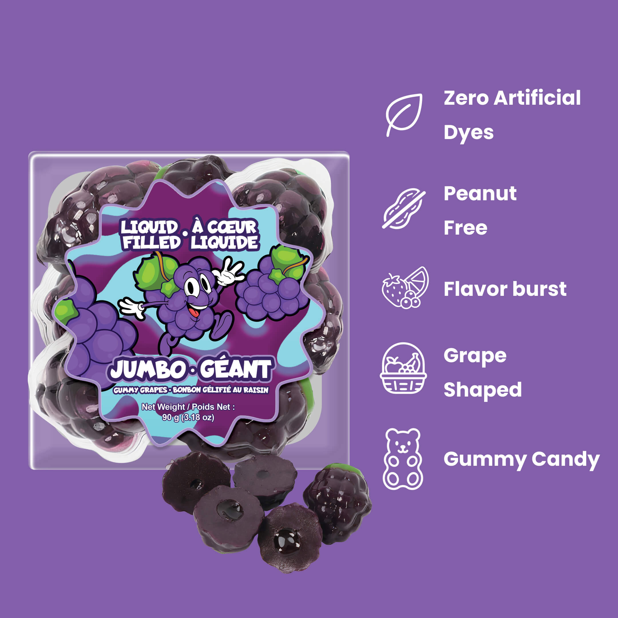 Grape Liquid Filled Gummies