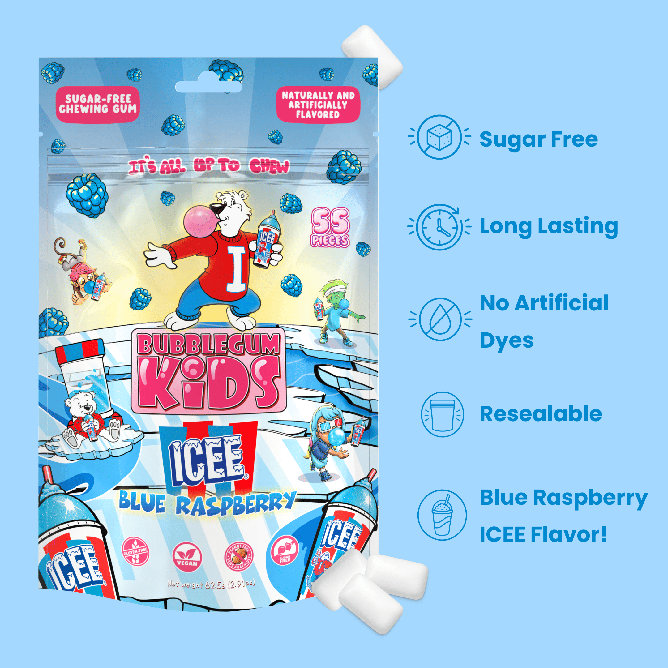 ICEE Blue Raspberry Gum