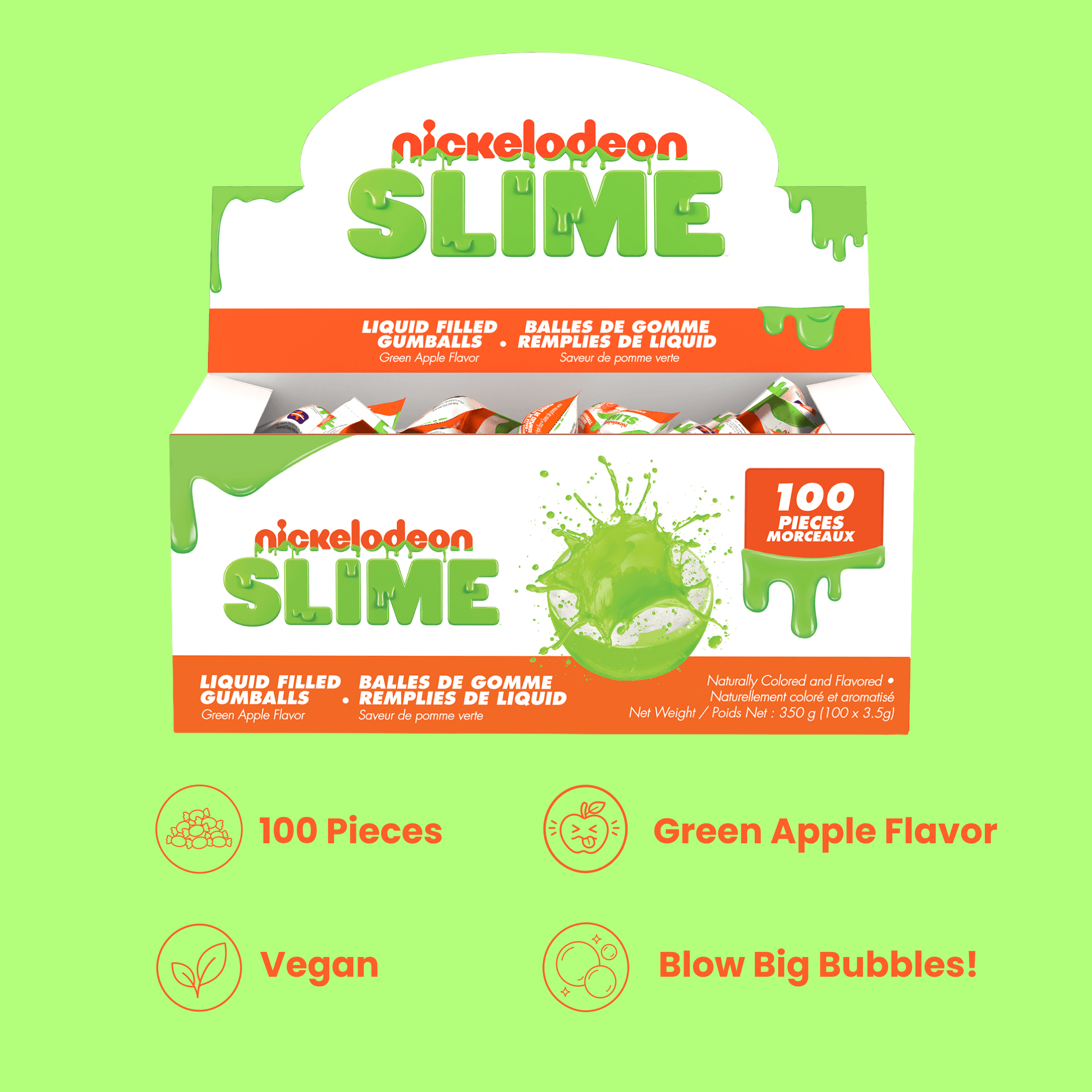 Nick Slime Liquid Filled Gumballs