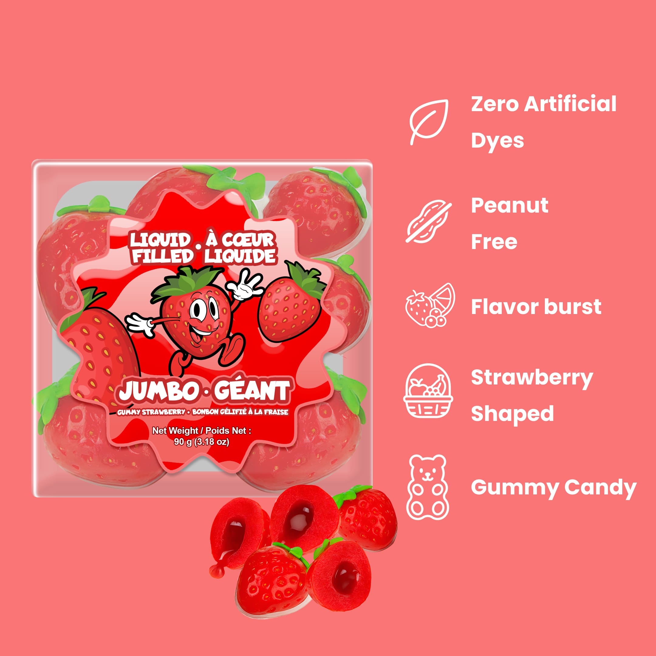 Strawberry Liquid Filled Gummies
