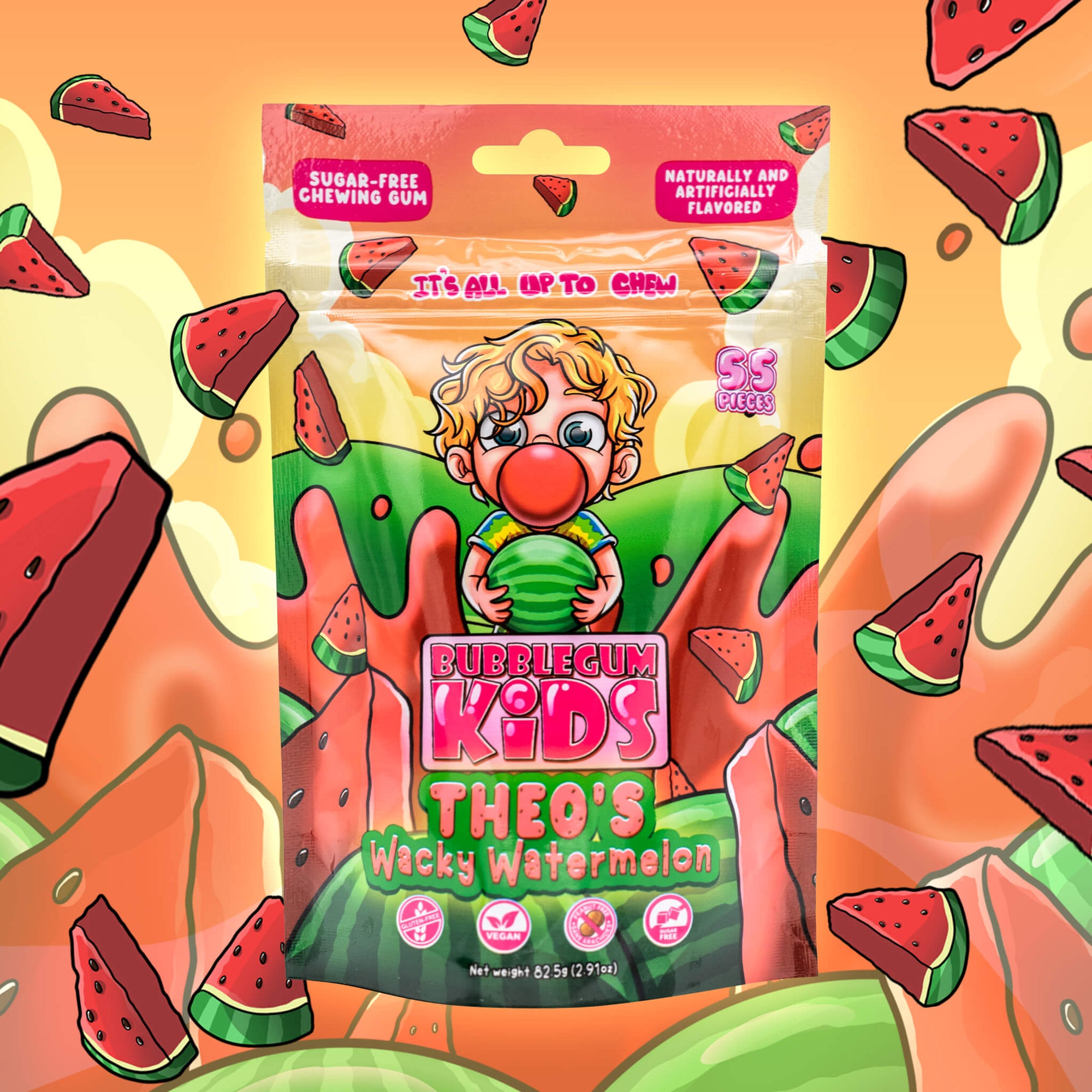 Theo's Wacky Watermelon flavor