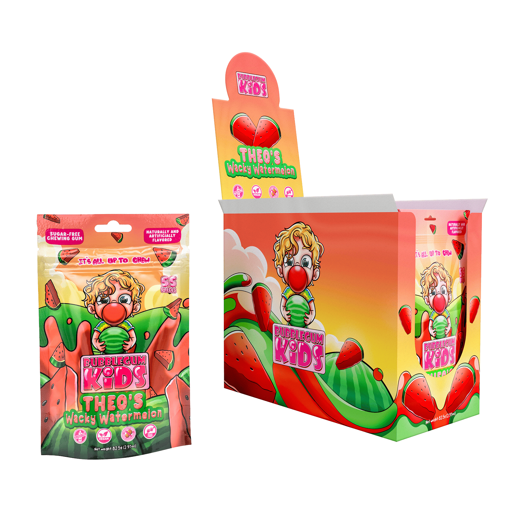 Theo's Wacky Watermelon Gum