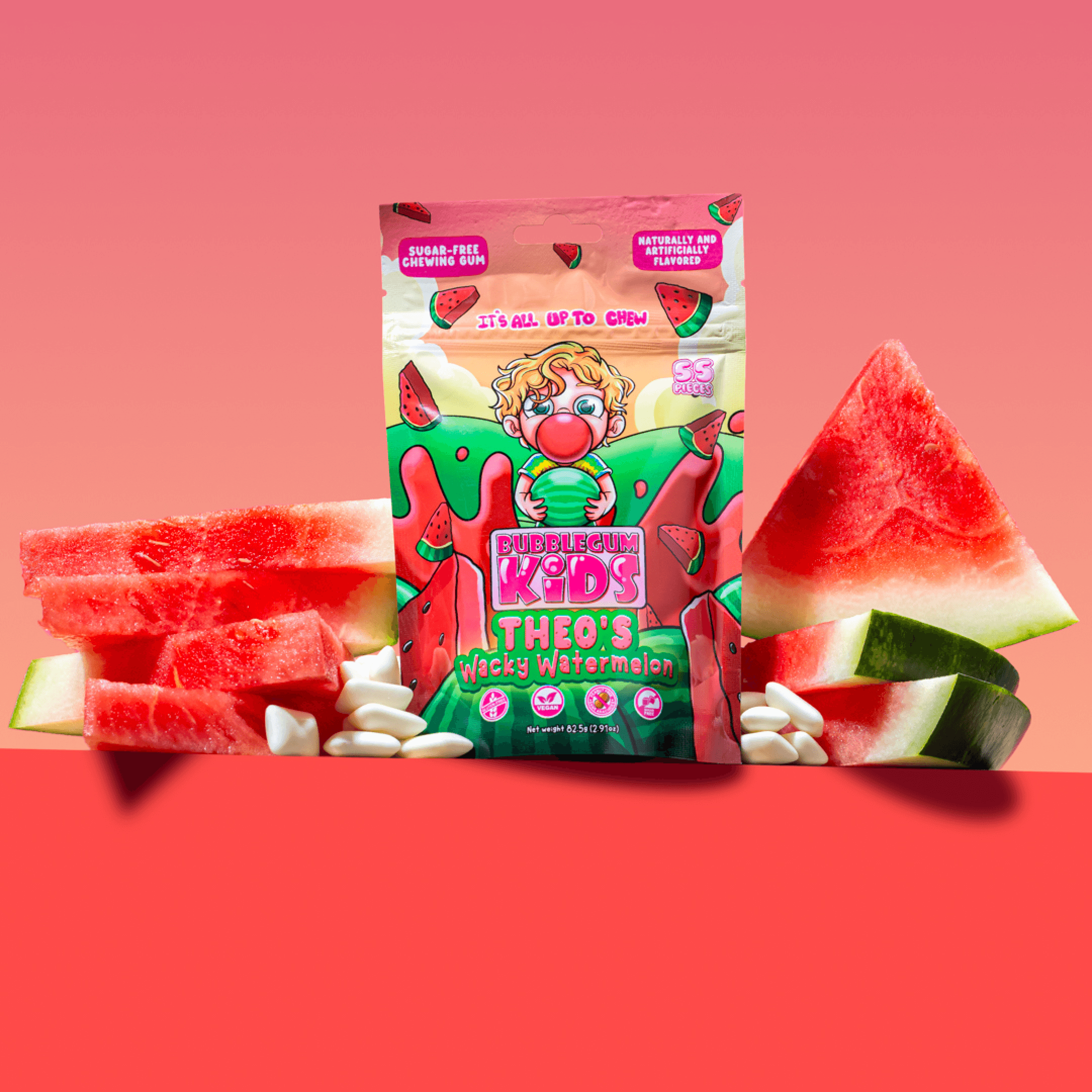 Theo's Wacky Watermelon Gum