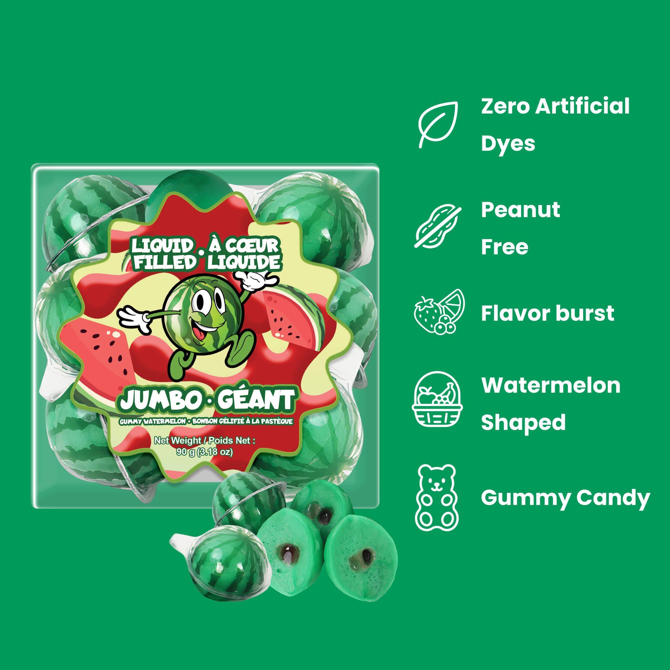 Watermelon Liquid Filled Gummies