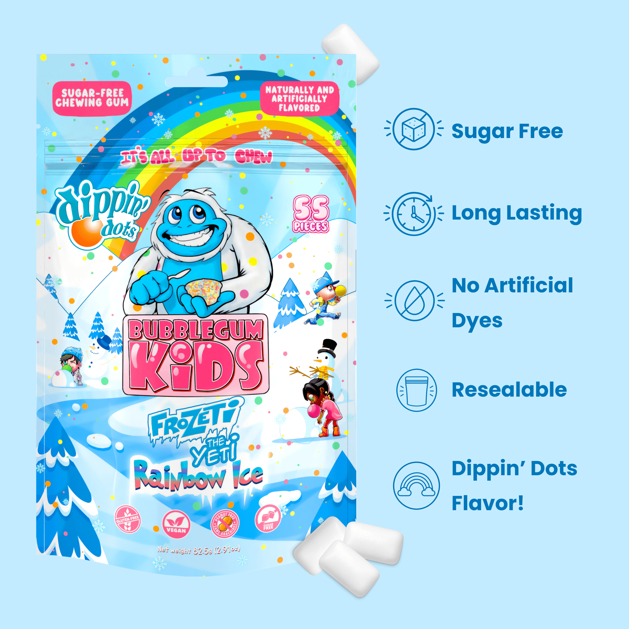 Frozeti’s Rainbow Ice Dippin’ Dots Gum